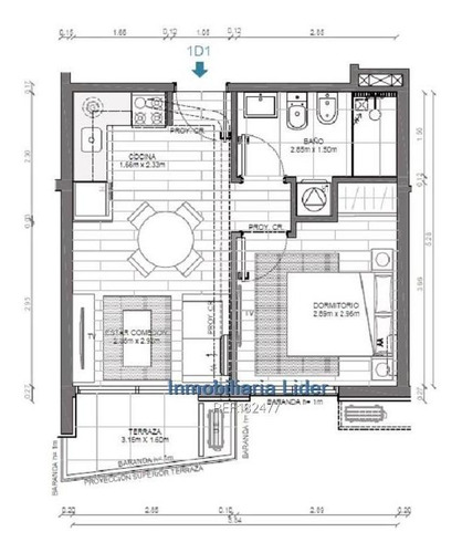 Imagen 8 de 8 de Apartamento De Un Dormitorio A Estrenar En Cordón Cw182477