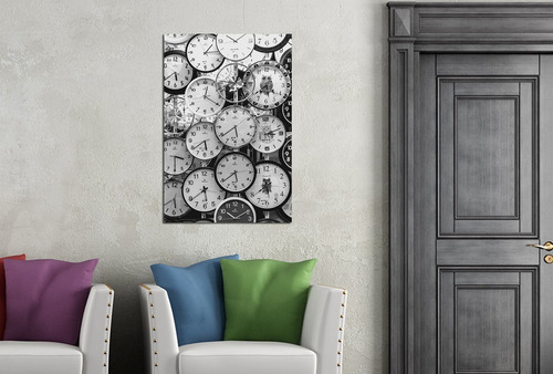 Vinilo Decorativo 30x45cm Reloj Pared Mano Hora Tiempo M3