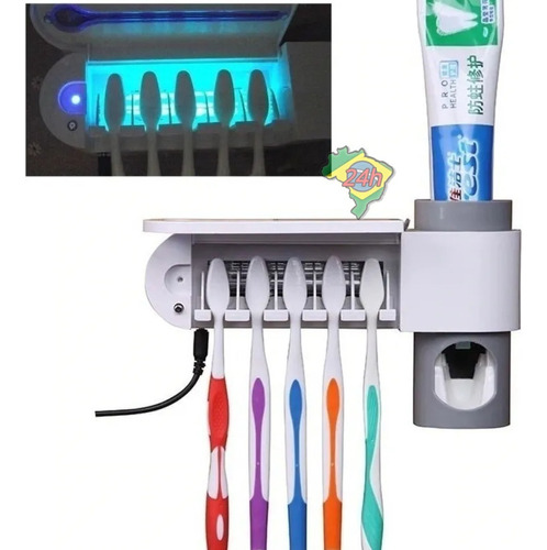 Esterilizador Toothbrush 2 Em 1 Suporte Escova De Dentes