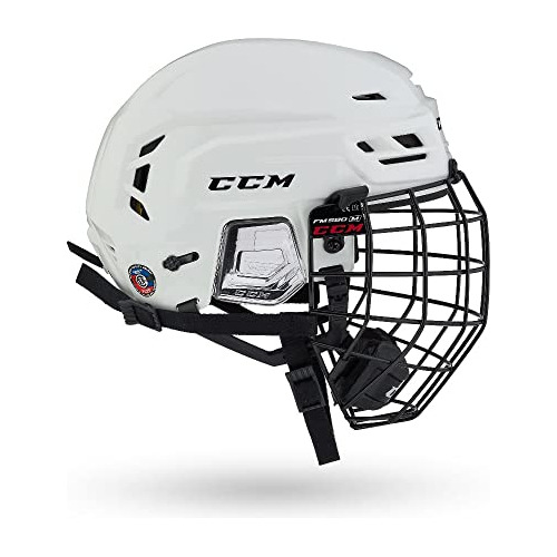 Ccm Tacks 210 Hockey Helmet Combo Con Jaula (white, Small)