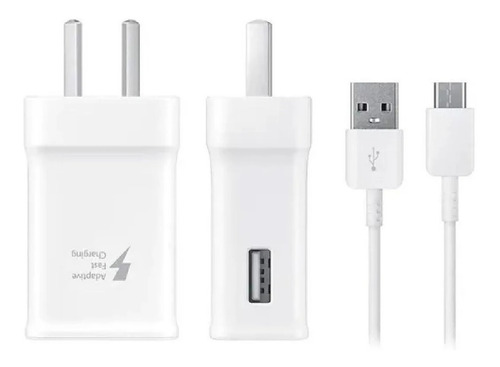 Imagen 1 de 1 de Cargador Samsung Cable Micro Usb Carga Rápida 15w Ep-ta20