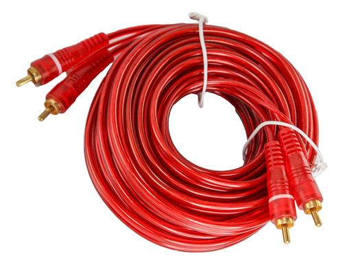 Cable Rca A Rca 2x2 De 5 Mts Libre Oxigeno Oro 8983 1° Htec