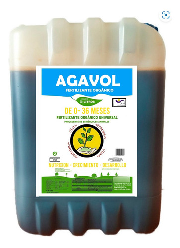 Fertilizante Organico Para Agave 0-36 Meses 20lts 