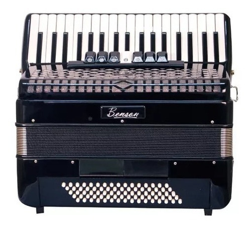 Acordeon Sanfona Benson 80 Baixos Preto Sólido Bac80-7sbk