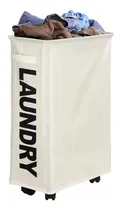 Comprar Cesta De Lavandería Multiuso Plegable Con Ruedas Color Crema