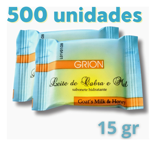 Kit 500 Sabonete Grion Hidratante Hotel Pousada Luxo 15g