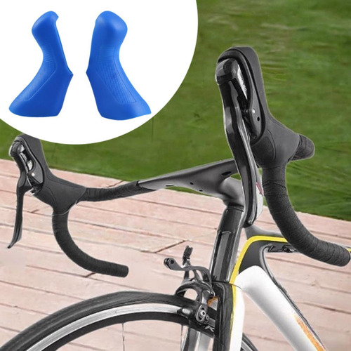 2 Piezas De Cubierta De Palanca De Cambios De Bicicleta Azul