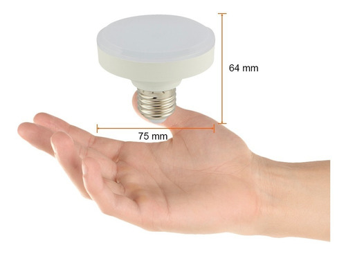 Imagen 2 de 7 de Foco Led 9w E27 110 Grados 100-240v Luz De Dia Ledm-001/65 Color de la luz Luz de día