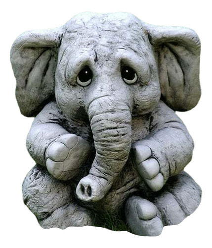 Estatuilla De Elefante Sentado Tallando Una Estatua De Anima