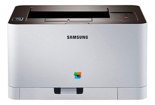 Impresora a color simple función Samsung Xpress SL-C410W con wifi blanca y negra 220V - 240V