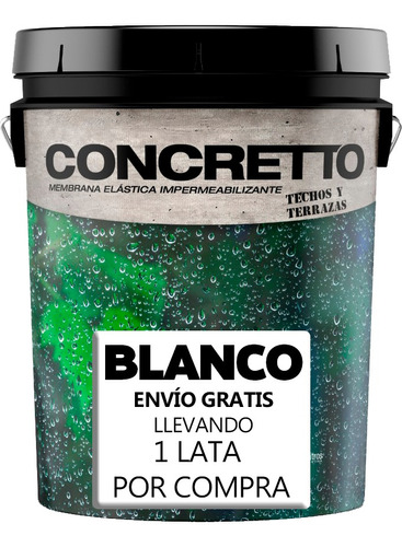 Membrana Liquida Para Techos Y Terrazas Concretto 24kgs 