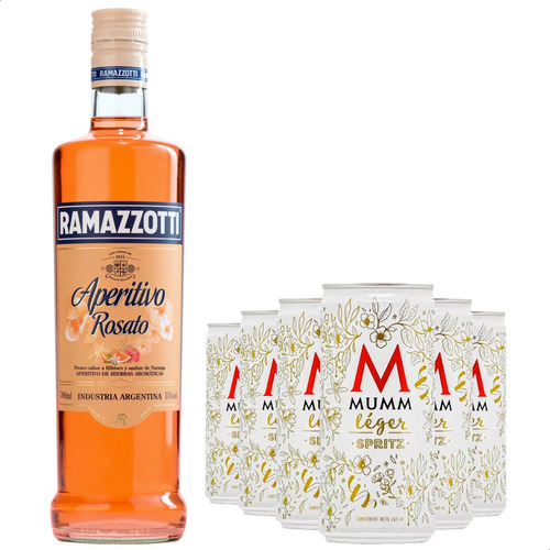 Aperitivo Ramazzotti Rosato + Champagne Mumm Leger Spritz X6