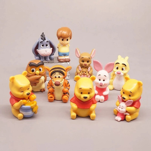 Winnie Pooh Mini Figuras Coleccionables Disney 10pz