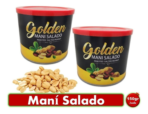 Maní Salado Golden Para Anchetas Navideñas 150gr X2 Uds