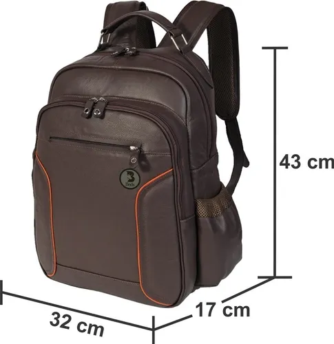Mochila De Couro Legitimo Logo Moto Bordado Harley Davidson