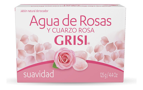 Grisi, Jabón En Barra Agua De Rosas + Cuazo Rosa 125 Gr