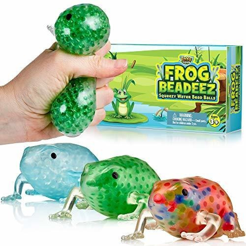 Frog Beadeez - Paquete De 3 Pelotas Antiestrés Para Niños Y 