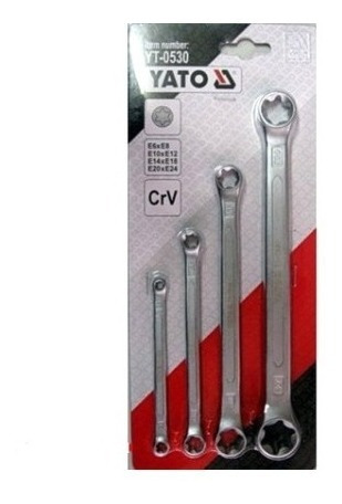 Imagen 4 de 5 de Juego Llave Doble Hembra 4 Pcs Yato Yt-0530 (envío Gratis)