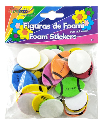 Figura De Foamy C/adhesivo Confetti Pelotas