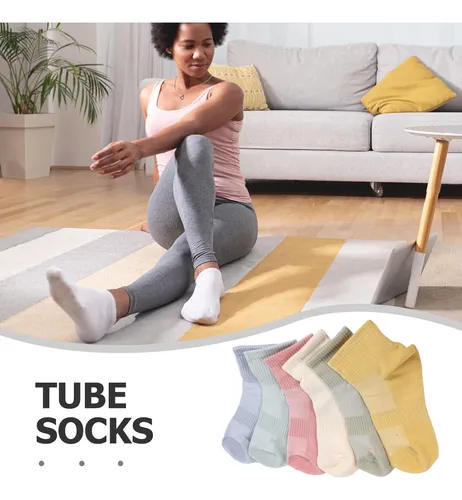 6 Pares De Calcetines De Algodón Para Mujer, De Malla, Trans