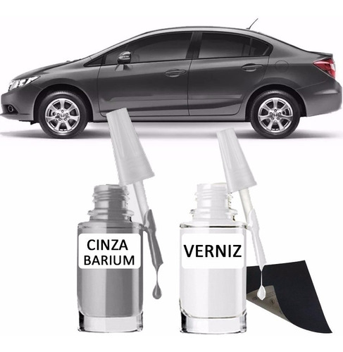 Tinta Tira Risco Automotivo  Cinza Barium