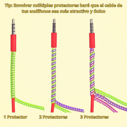 Pack X20 Espirales Usb Protege Cables Y Auriculares Estilo