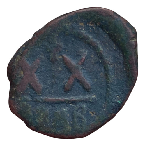 Moneda Imperio Bizantino Focas (602-610 Dc) Ae 1/2 Follis (Usado)
