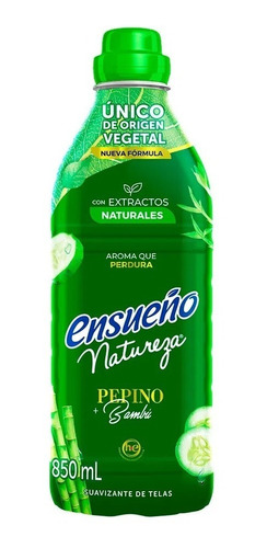 Caja Suavizante Ensueño Pepino Bambu De 850 Ml Con 12 Botell