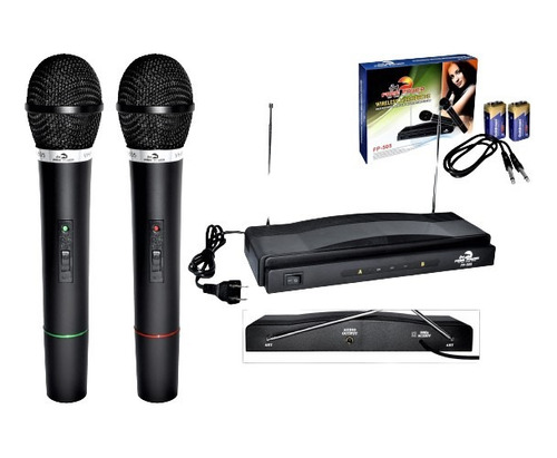 Microfonos Para Karaoke 2 En 1 Inalambricos Plug And Play 