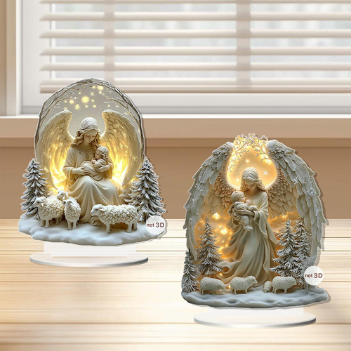 ) Escena De Natividad De Ángel De Navidad 2d, Estilo A