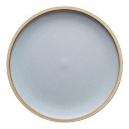 Plato Llano Grande 26cm Diámetro Cerámica Porcelana Gris