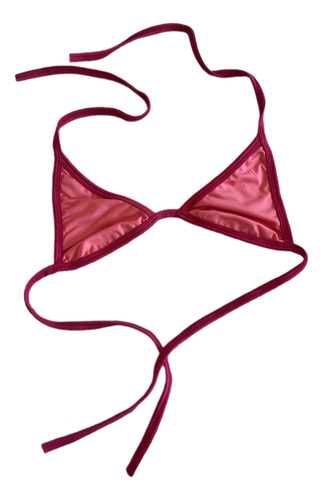 Bikini Malla Mujer Traje De Baño Con Colaless Tirasregulable Rosa S (85)