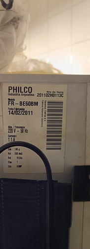 Heladera Philco Fr-be60bm - Para Reparar O Repuestos Blanco (Usado)
