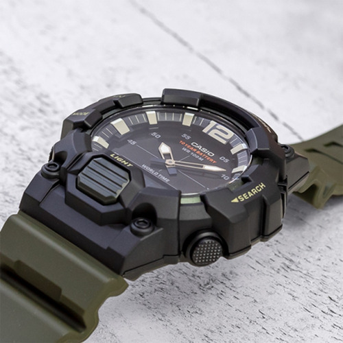 Imagem 5 de 9 de Relogio Casio Masculino Standard Hdc-700-3avdf Preto E Verde