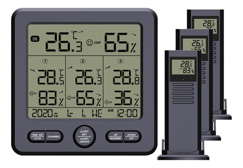 Medidor Digital De Temperatura Y Humedad Interior Y Exterior
