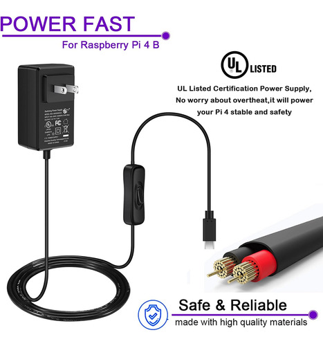 Fuente De Alimentación Iuniker 20w 5v 4.0a Para Raspberry Pi