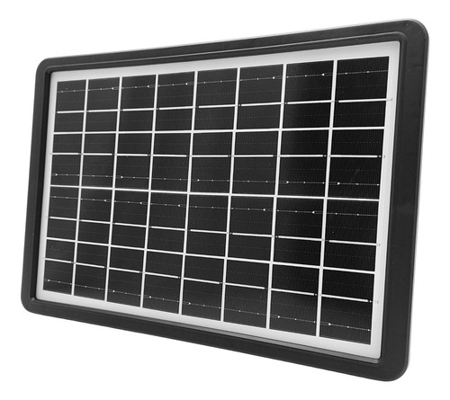 Painel Solar 15w Carregamento Rápido Saídas 16v, 9v E 6v Cor Preto