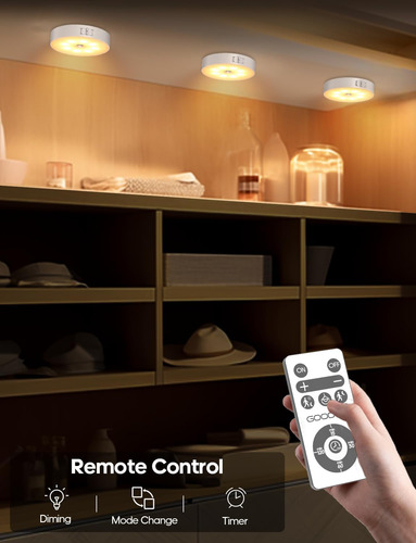 Luces Led Para Debajo Del Gabinete, Luz Recargable Con Senso