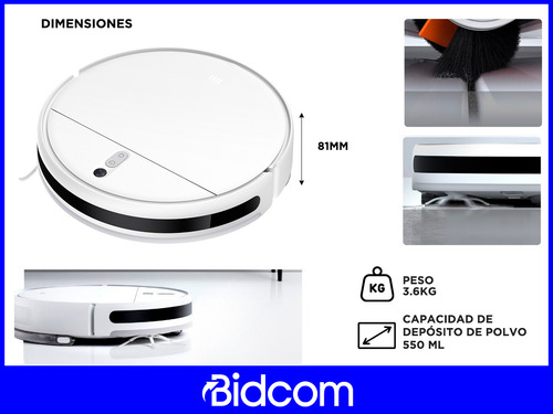 Aspiradora trapeadora robot Xiaomi Smart Duo Mi Robot Vacuum-Mop 2 blanca 100V/240V