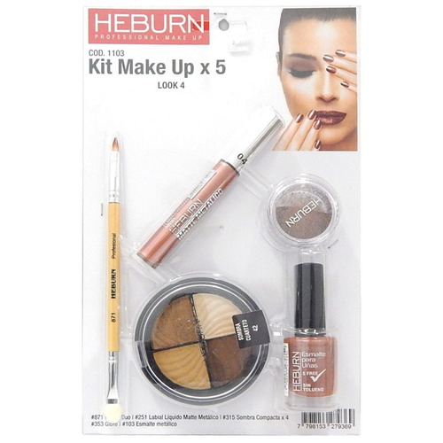 Heburn Set De Maquillaje Profesional Ojos Labios Uñas 1103 4