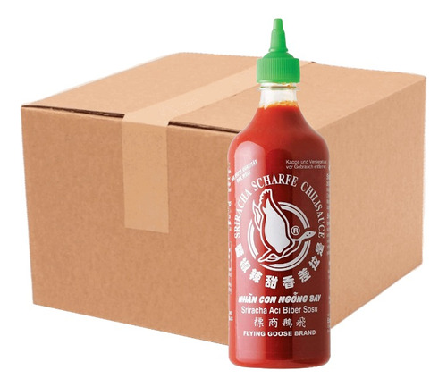 Salsa Sriracha Hot Chili Flying Goose Caja 12 Pack X 730ml