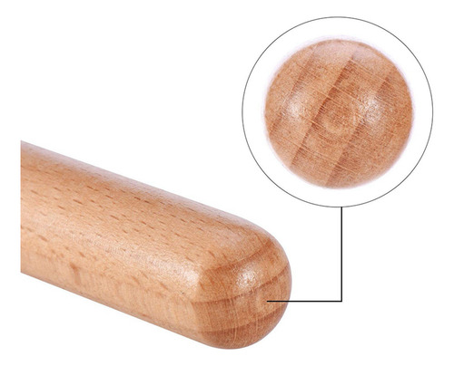 Instrumento De Percusión Musical Clásico Wood Claves, 16 Par