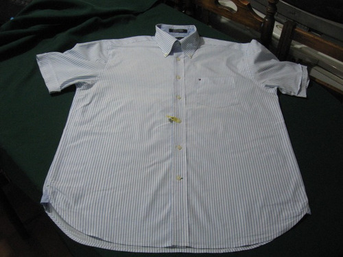 Camisa De Vestir Tommy Hilfiger Talla M Manga Corta Stretch