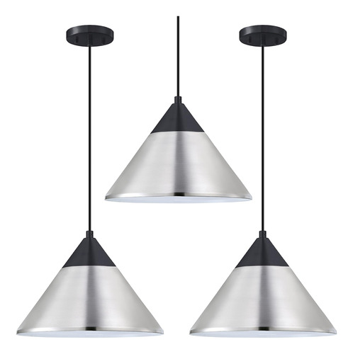 Lampara Colgante Tambor Industrial Interior Pantalla Metal +