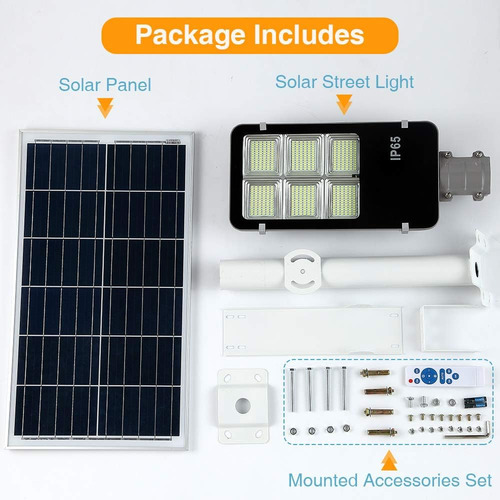 Luces De Calle Solares Dengmall De 400 W Led Para Exterio...