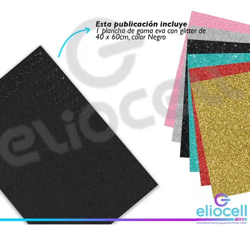 LAMINA GOMA EVA 40x60 NEGRA