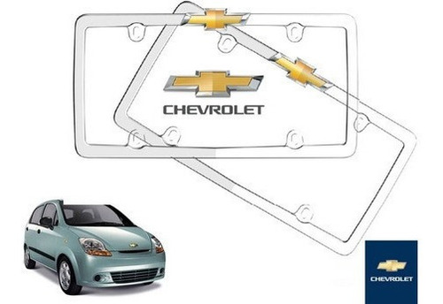 Par Porta Placas Chevrolet Matiz 1.0 2015 Original