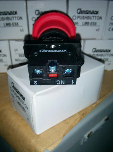 Pulsador De Parada Emergencia Tipo Hongo 22mm Con Retension