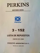 Comprar Manual De Repuestos Motor Perkins 3.152