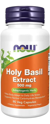 Extracto De Albahaca Santa (tulsi) 500 Mg X 90 Cápsulas